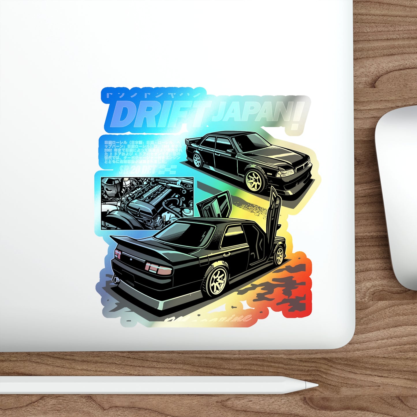 SR20det C34 Holographic Die-cut Stickers