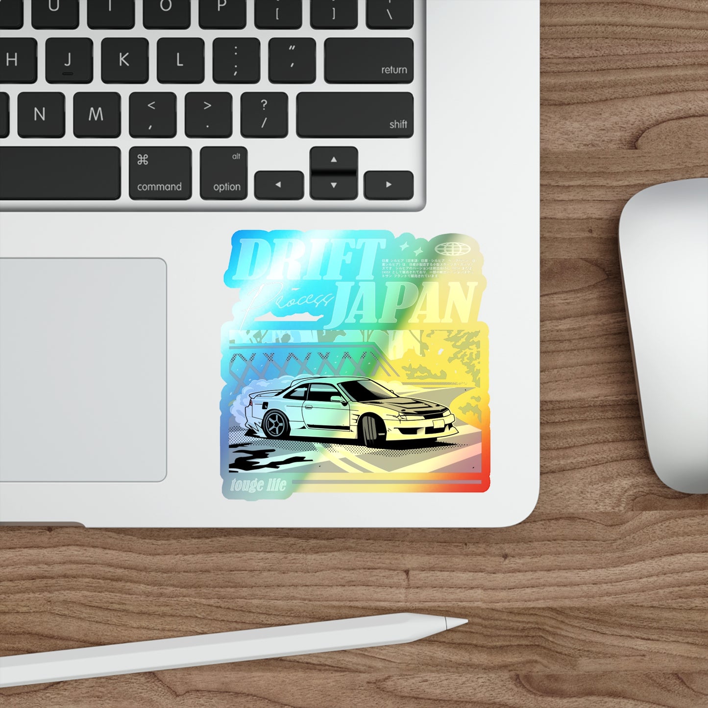 SR20det S14 Holographic Die-cut Stickers